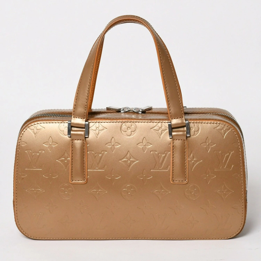 LOUIS VUITTON handbag Shelton Monogram matte gold